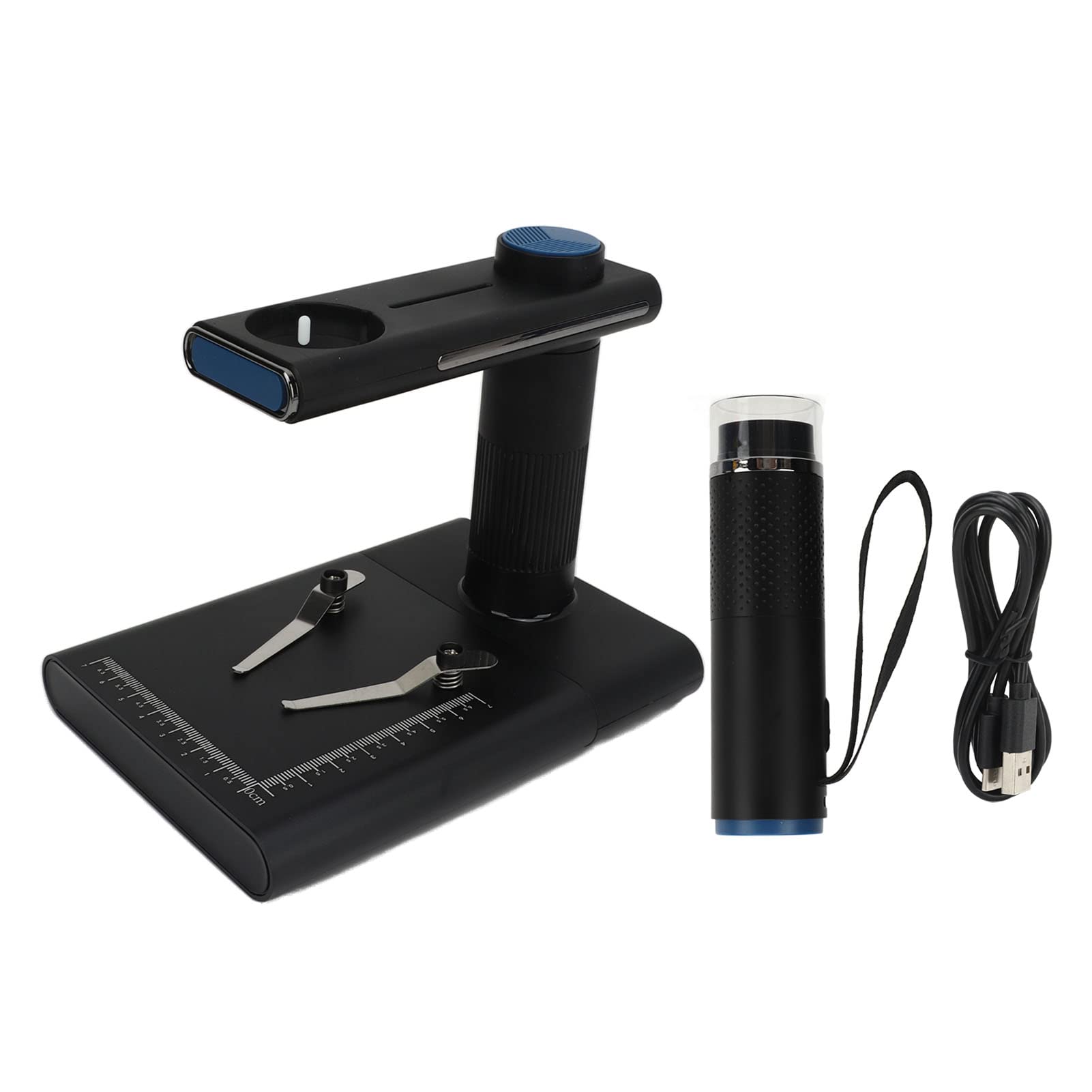 Bezprzewodowy Mikroskop Cyfrowy, Powiększenie 50X-1000X WiFi Mikroskopowa Kamera USB z 8 Diodami LED Przenośny Mikroskop do Tabletu PC Inteligentny Telefon (Czarny)