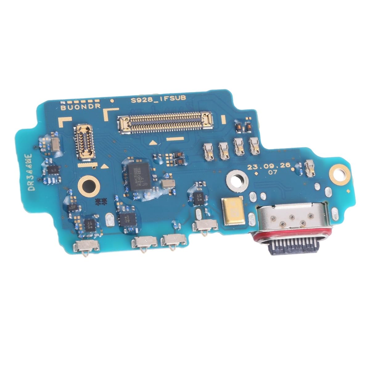 Connettore di ricarica USB C, lettore di schede SIM, antenna e microfono di ricambio per Samsung Galaxy S24 Ultra SM-S928B (versione europea)