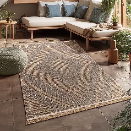 Paco Home Alfombra Salon De Habitacion Cocina Exterior Terraza Jardin Motivo Boho Chic Motivo Floral Dibujo Geometrico, Tamaño:80x150 Cm, Color:Beige 4 Paco Home Alfombra Salon De Habitacion Cocina Exterior Terraza Jardin Motivo Boho Chic Motivo Floral Dibujo Geometrico, Tamaño:80x150 Cm, Color:Beige 4