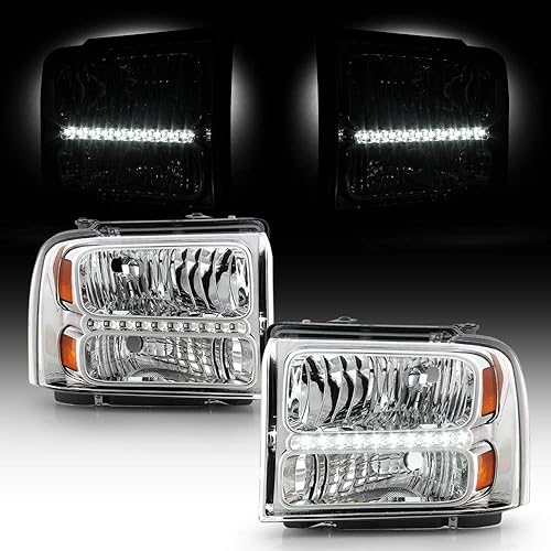 Miniatura 1 de ACANII - Faros delanteros LED Superduty para Ford F250 F350 F450 F550 Superduty 2005-2007, par 2006 del lado del conductor + del pasajero