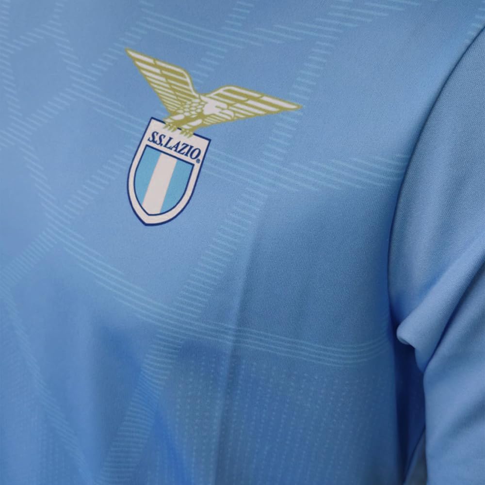 ZeroPlayer Maglia Replica Ufficiale Lazio Personalizzabile con Nome e Numero a Scelta, Modello Home, Celeste, Bianco, Adulto, Ragazzo, Bambino
