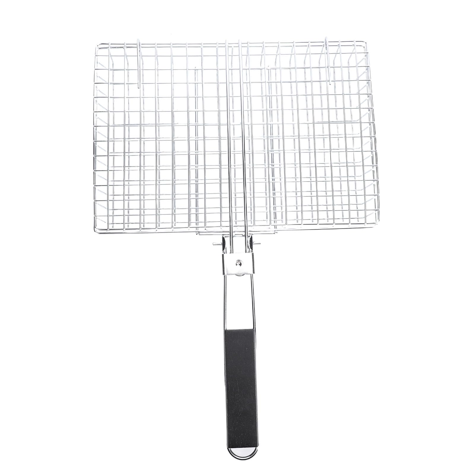 Wakects Cestello per Griglia, Griglia da Antiruggine in Acciaio Al Carbonio, Grande Accessorio per Barbecue da 12,6x8,9 Pollici per Pesce, Verdure e Carne (A)