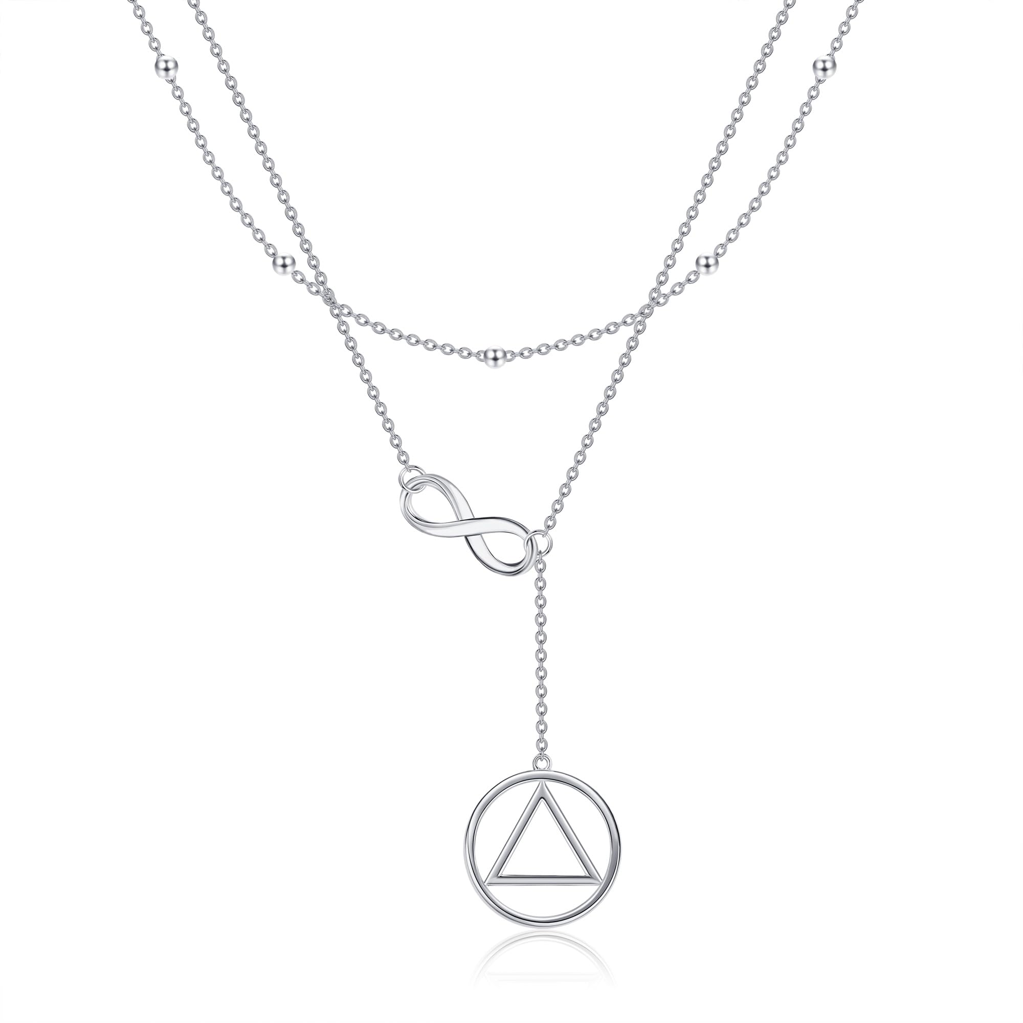 MONGASTree of Life/Lotus/Daisy/Layered Necklace Sterling Silver Stacked Layered Choker Necklace Jewelry Gifts for Women