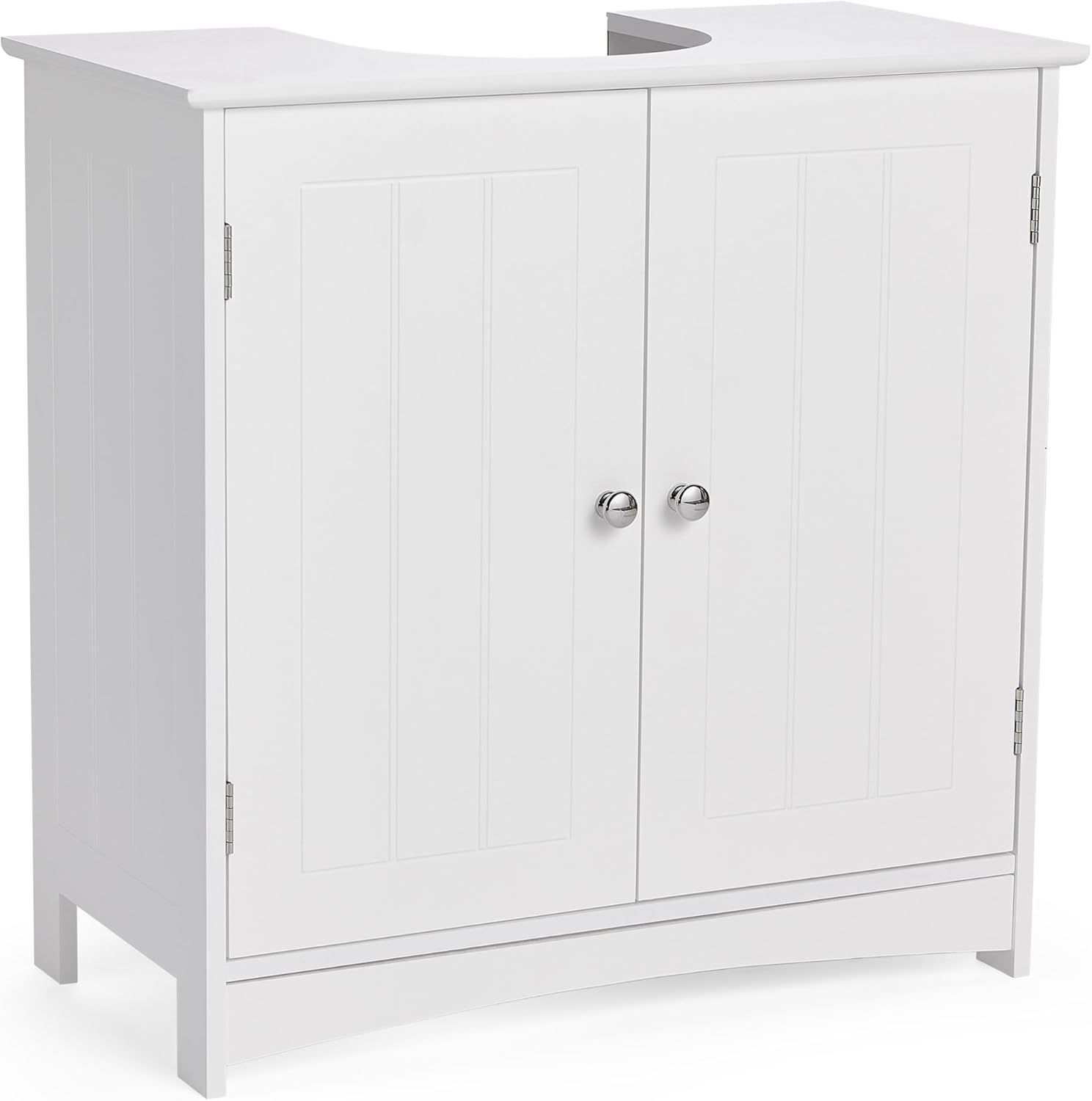 VonHaus Under Sink Bathroom White Under Sink Storage for Bathroom Freestanding Under