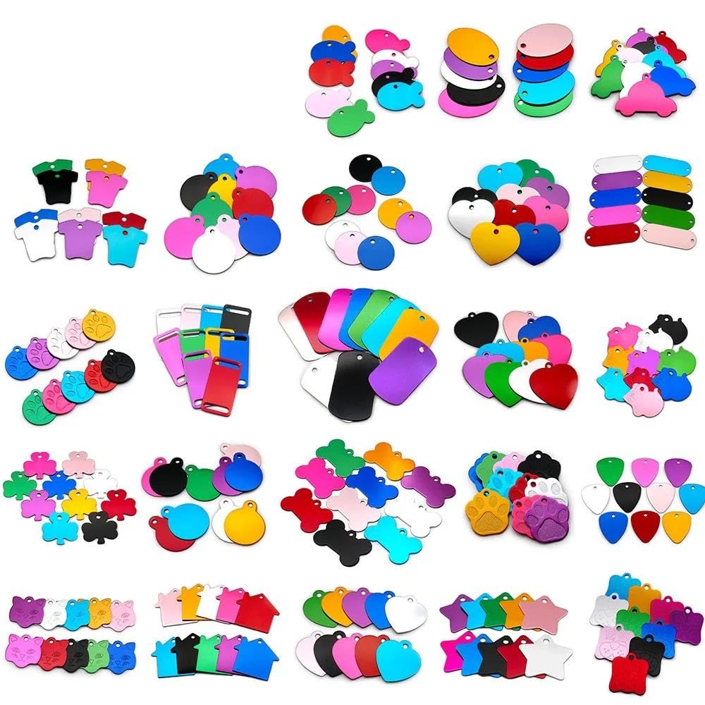 100 PZ Etichette Fai Da Te Incise Per Cani E Gatti Etichette Personalizzate Per Animali Domestici Targhette Per Animali Domestici Etichette Identificative Vuote Etichette Identificative Per Ani
