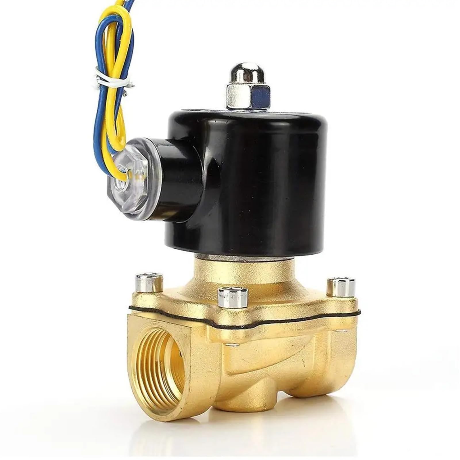 Válvulas de Agua eléctricas 12v 24v 1 Pulgada 1-1/4 Pulgadas Normalmente Cerradas for riego de Jardines(BSP-120VAC,1 Inch)