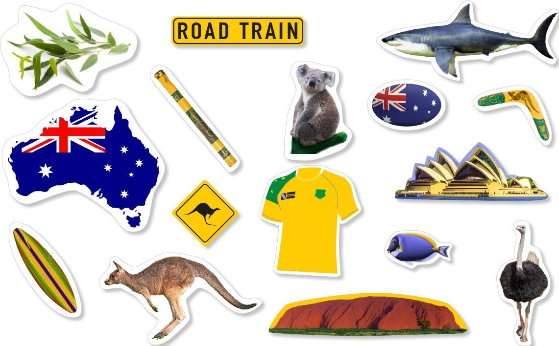 10 Australien-Fähnchen – Papierfahnen Für Mottoparty, 12x21 Cm