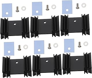 KONTONTY 1 Set Heat Sink Heatsink Metal Heating Sink Radiators Radiator Cooling Fin Metal Cooler Fin Aluminum Cooler Fin Aluminum Heating Sink Aluminum Profile Triode Aluminum Radiator