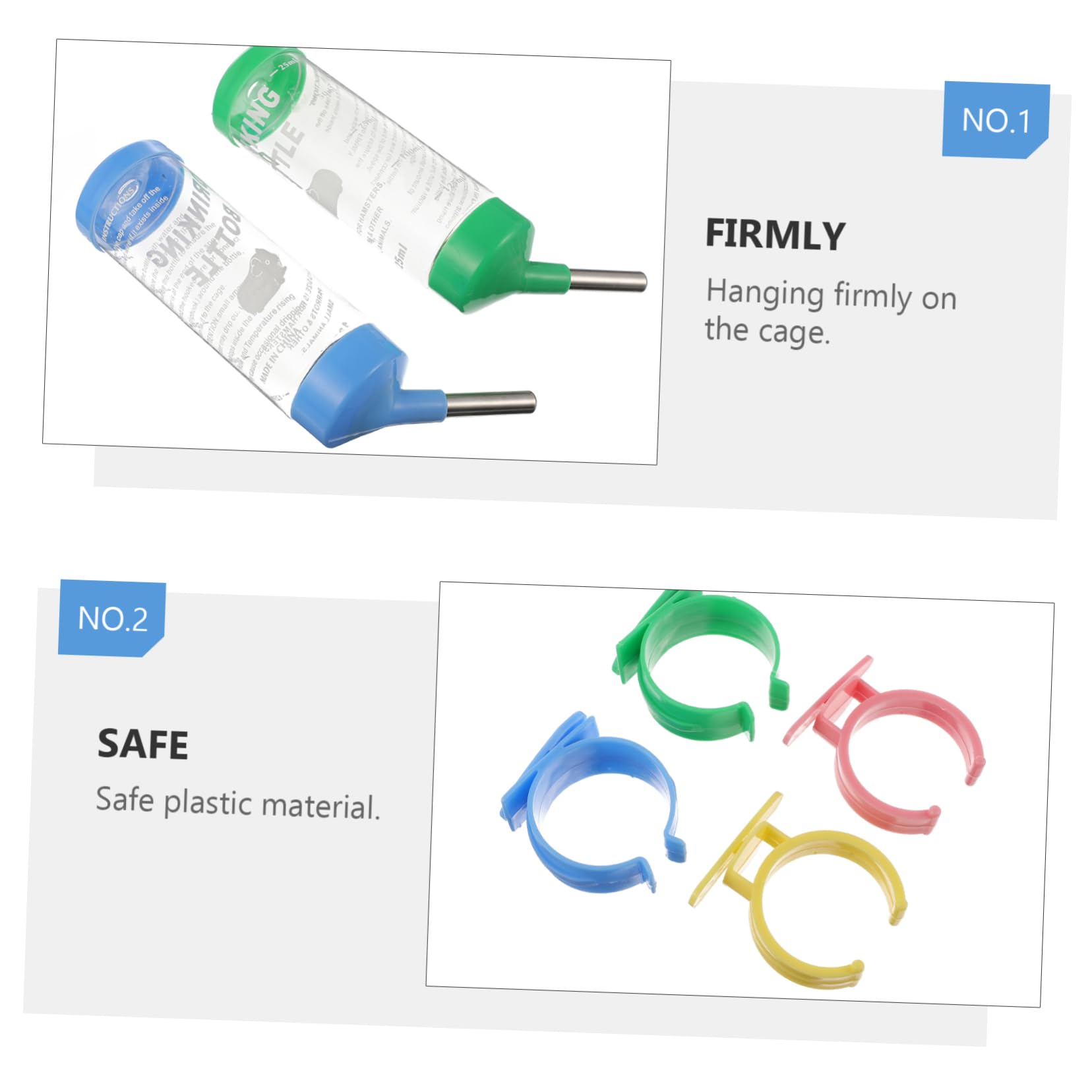 BESPORTBLE Animal Water Bottles 4 Pack for Small Pets Roller Ball for Hamster Guinea Pig Ferret Hedgehog