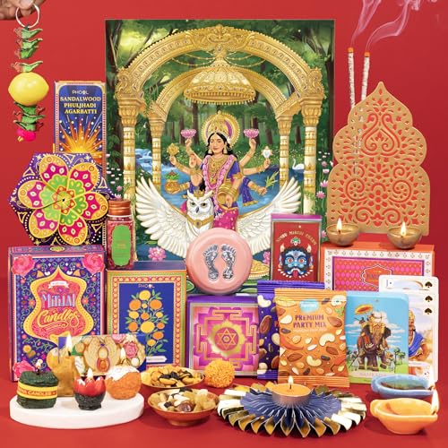 Phool Lakshmi Abundance Diwali Gift Box | 16 Premium Festive Item...