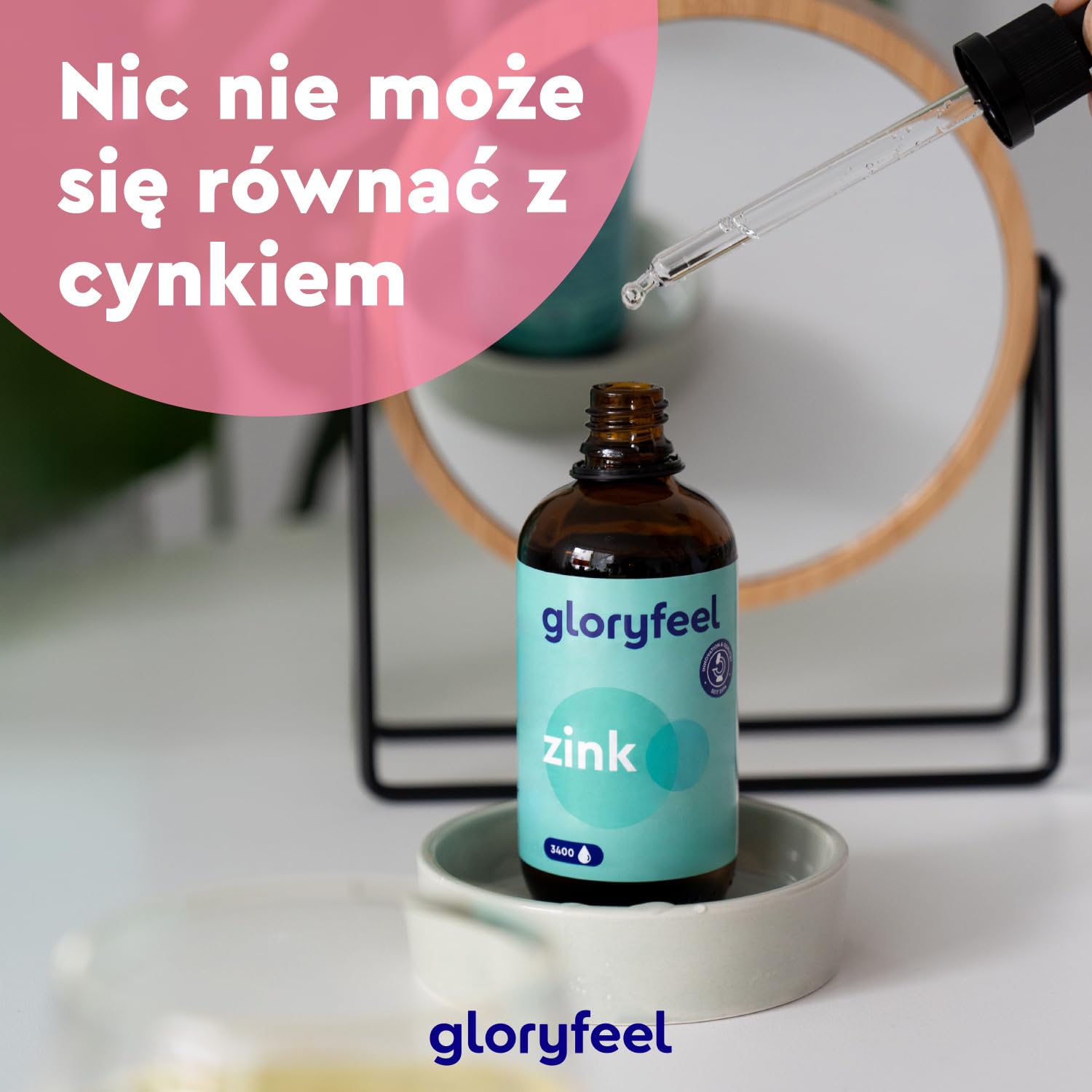 Krople cynku - 100ml (3400 kropli) - Premium: siarczan cynku w płynie (cynk jonowy) - Bezalkoholowy i wegański - Jakość marki przetestowana laboratoryjnie, wyprodukowane w Niemczech