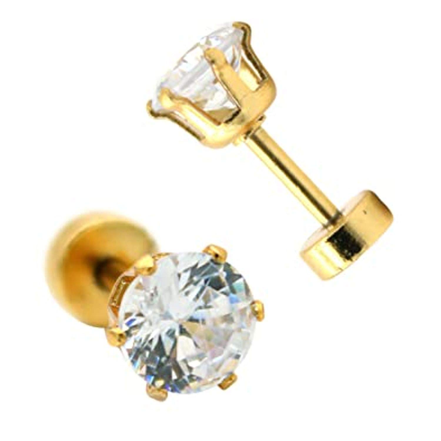 nimz Mens Jewellery Valentine Multi Gold Stud Bali Hoop earrings for men/Ear rings Combo For Men/Gents/Boys/unisex Non-Piercing Ear mens jewellery Cubic Zirconia Copper, Brass Hoop Earring-picture-24