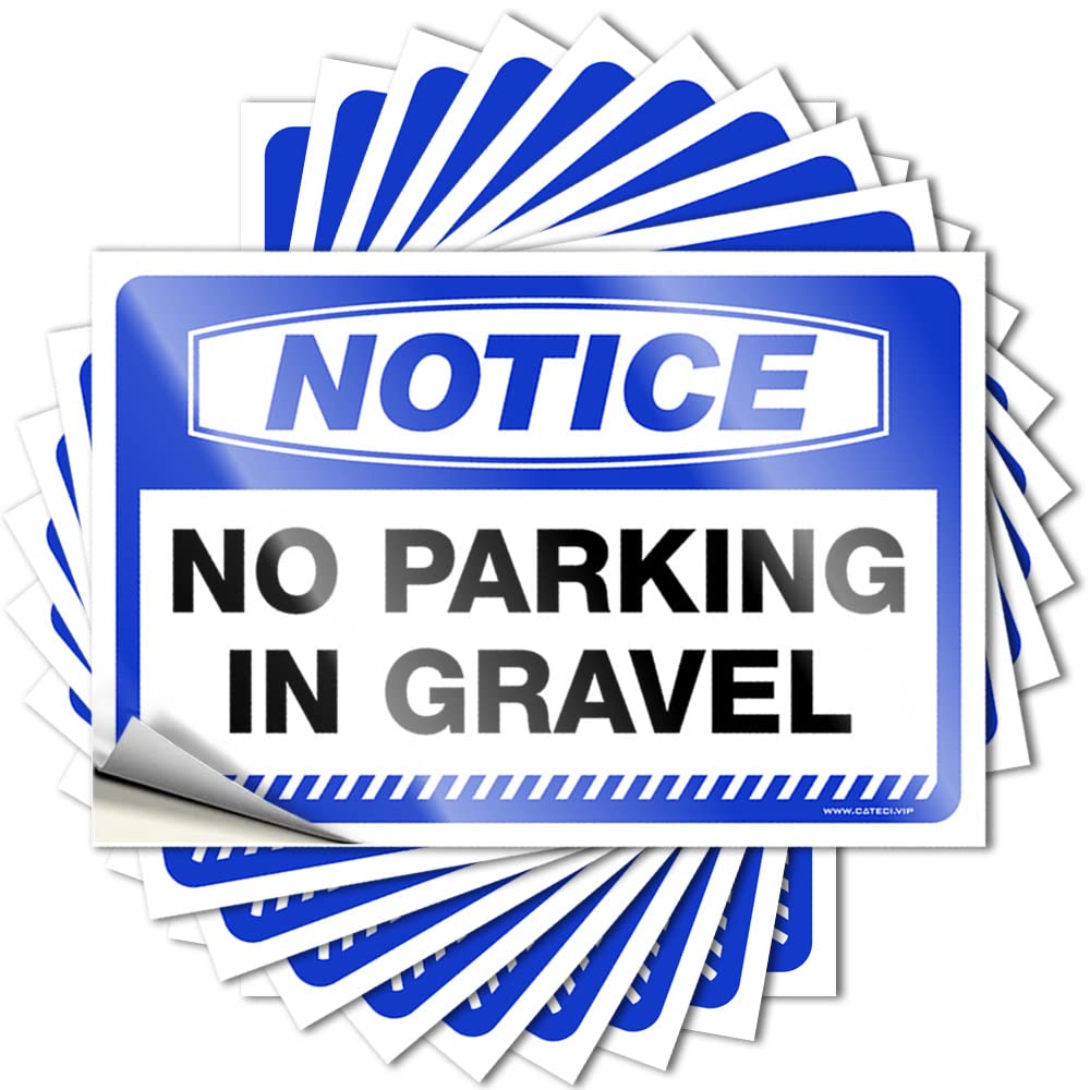 Decals - Cozy Water Notice No Parking in Gravel for Military Patio Decor(12X18CM)