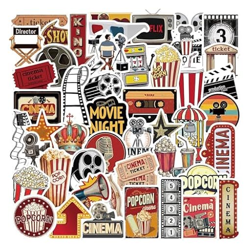 Bubaxuce 100 Piezas De Pegatinas Estéticas De Cine, Etiquetas Con Tema De Noche De Película Para Regalos De Fiesta, Botellas De Agua, Álbumes Creativos, Portátiles, Diver | Ya disponible en tu tienda friki favorita! En mundofriki.es!