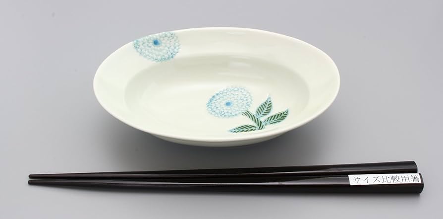 新品　波佐見焼　勲山窯　20cm 楕円鉢　ダリア　パープル Amazon｜波佐見焼 勲山窯 色彩ダリア 楕円鉢 (小) 青 14-037｜飯碗