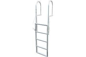 Extreme Max Universal Sliding Adjustable Aluminum Dock Ladder