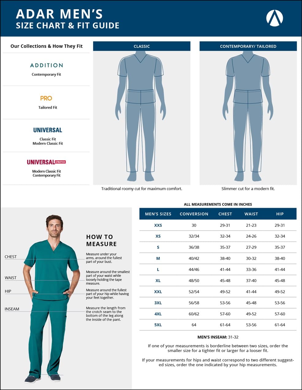 Adar Pop Bata de laboratorio - Bata de laboratorio stretch para hombres