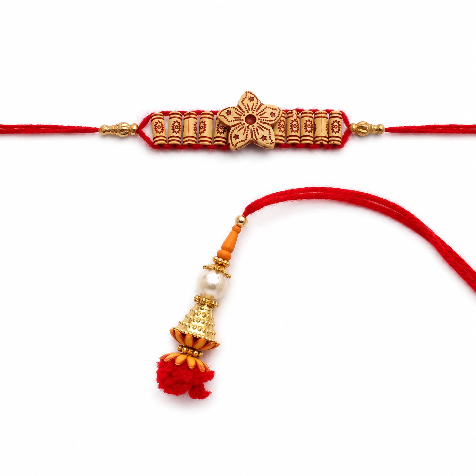 Red Jhumka Bhaiya Bhabhi Rakhi Set Pack of 2 with Roli Chawal | Rakhi for Bhaiya and Lumba for Bhabhi | Raksha Bandhan Gift-image-33
