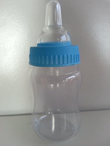 12 botellas rellenables para baby shower, juego de recuerdos, premio, decoración de fiesta, niña y niño, color azul