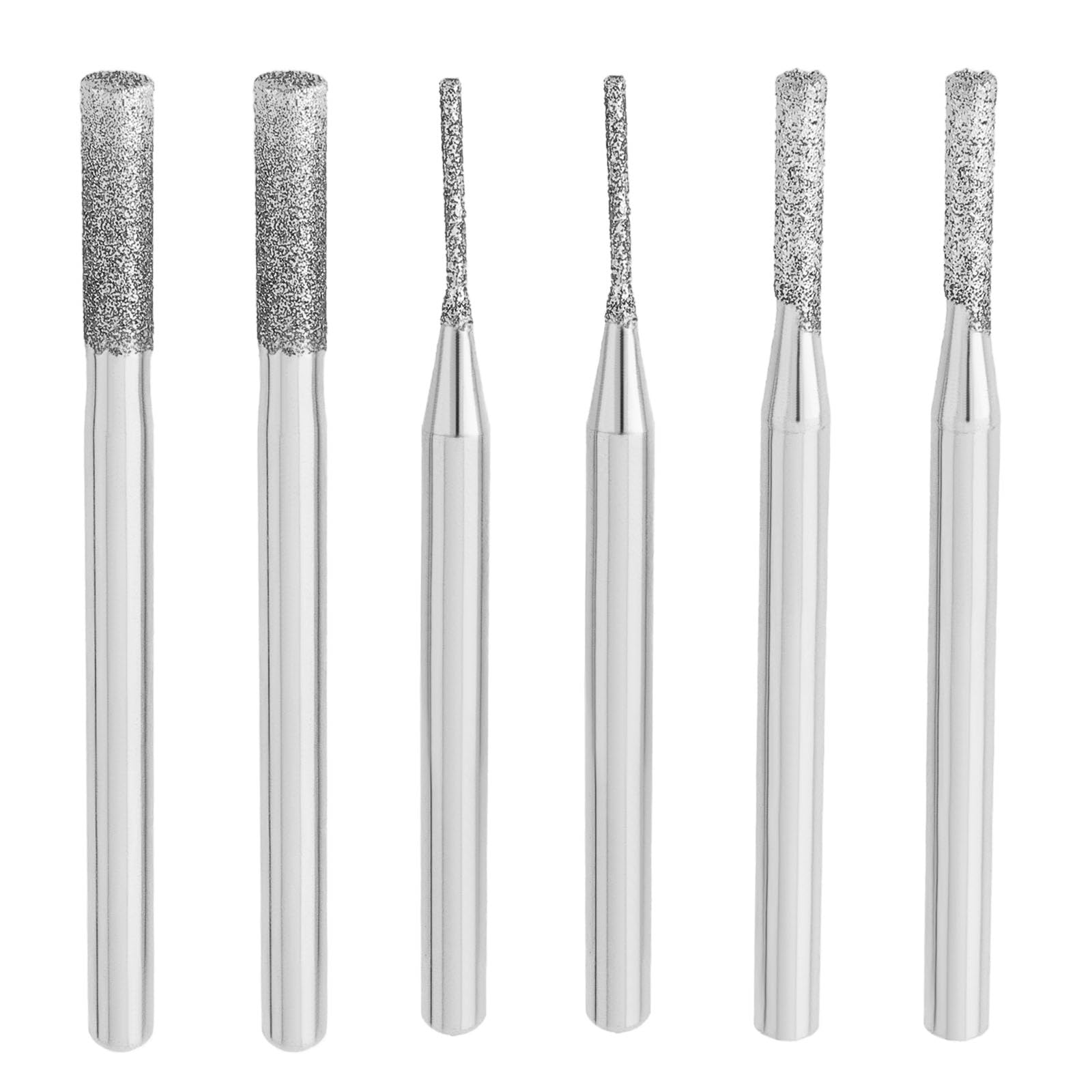 Briny River 30pcs 120 Grit 1/8" Diamond Drill Bits Kit 1mm 2mm 3mm Diameter Electroplated Diamond Drill for Rocks Sea Glass Shells Ceramic Jewelry Drilling Holes