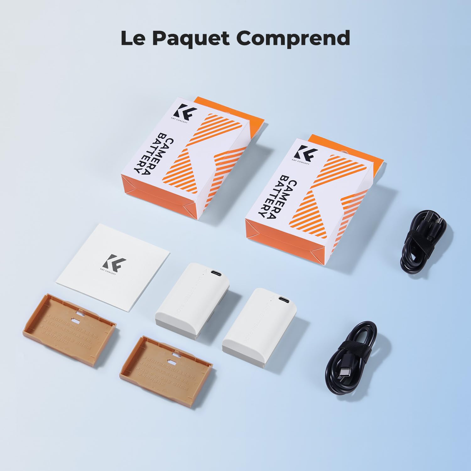 K&F CONCEPT LP-E6NH Batterie de rechange 2600 mAh compatible avec Canon EOS 90D/80D/70D/5D Mark II III IV/5DS SR/6D/6D Mark II/R5 R6 R6 II R7 (2 batteries)