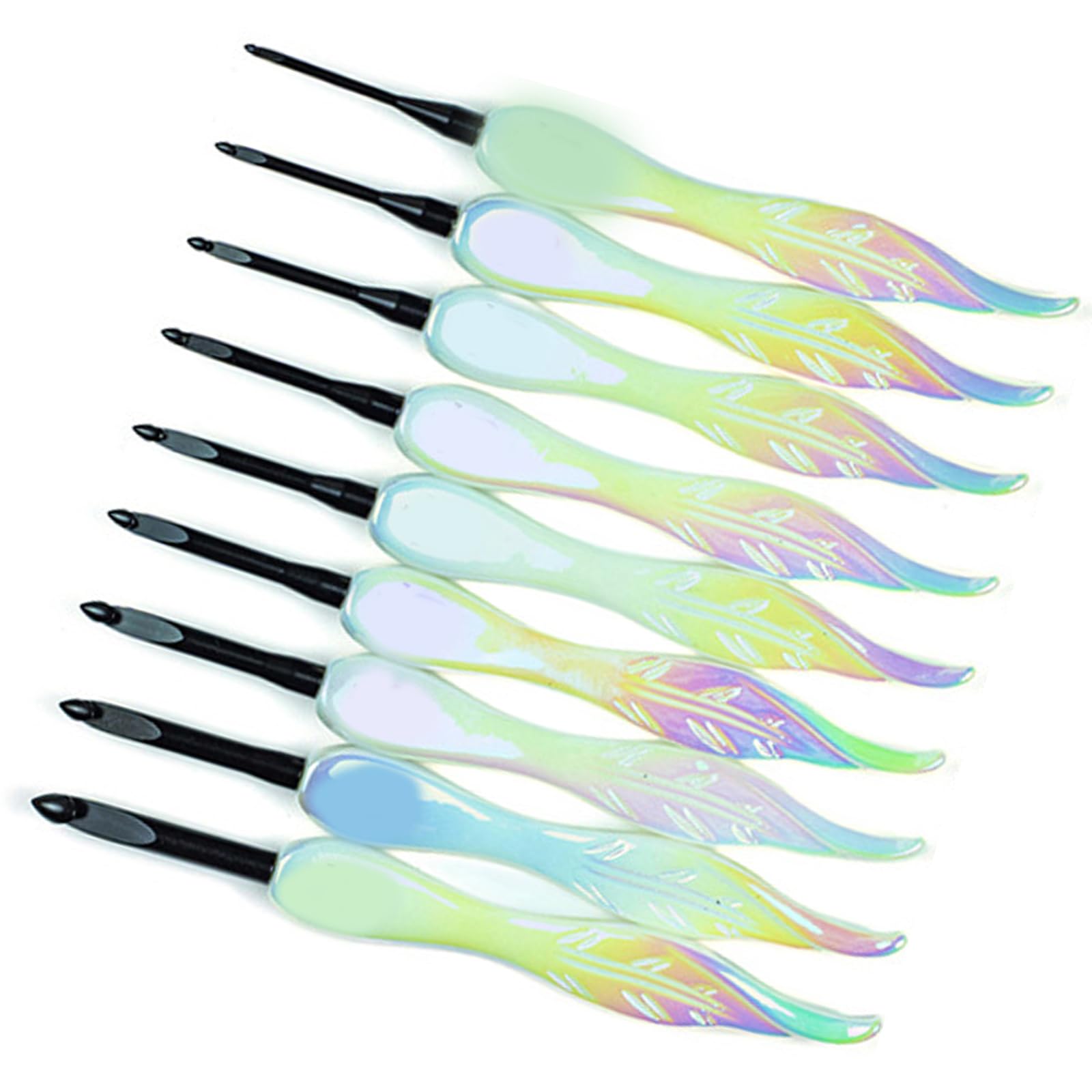 CAZSTYK Sturdy Aluminum Crochet Hook Included Comfortable Ergonomic Handle Reducing Hand Fatigue Ergonomic Hook