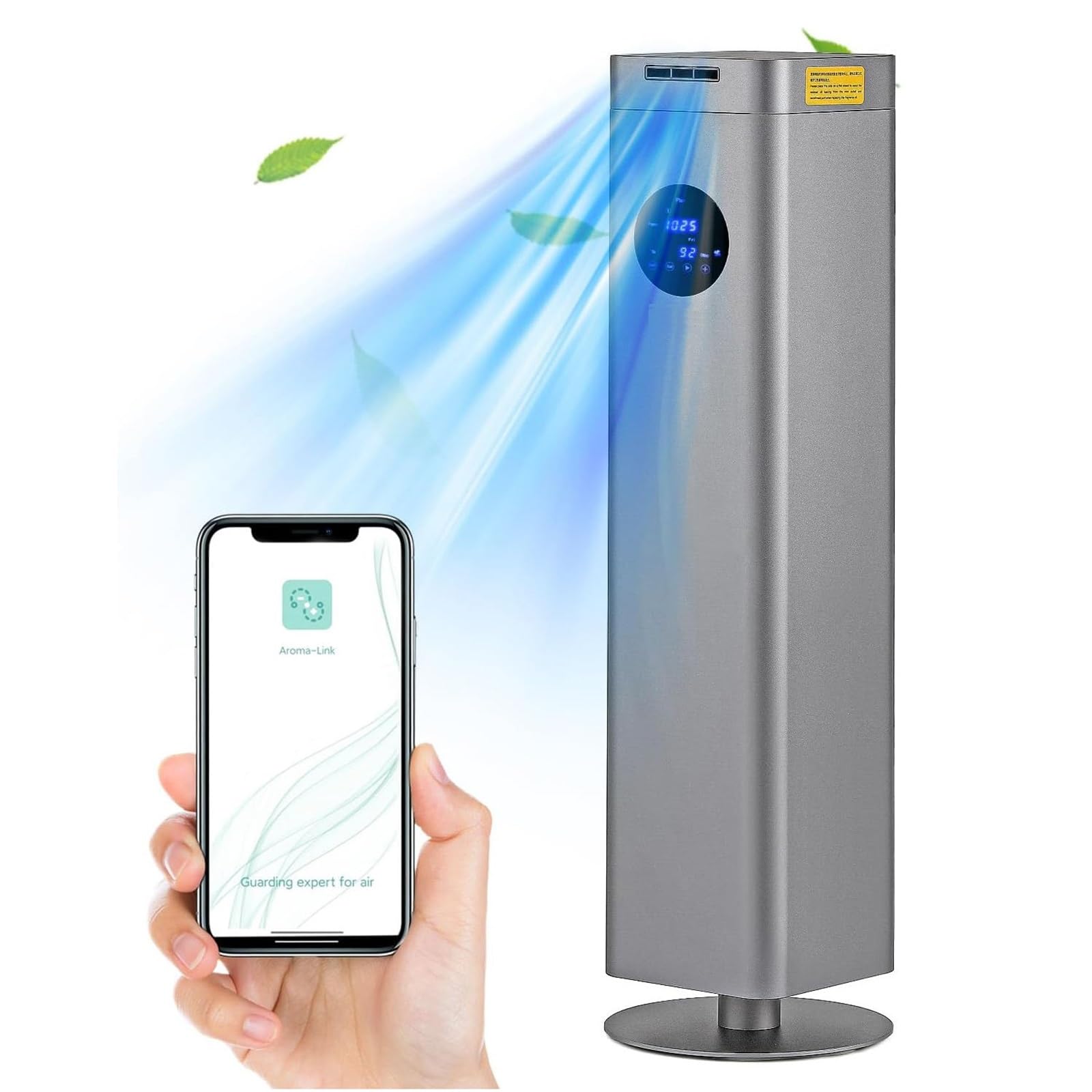 Machine à air parfumée Bluetooth, diffuseur d'huiles essentielles par atomisation Intelligente de 1 500 ML, diffuseur de Parfum d'aromathérapie avec télécommande, Couverture de 4 000 Pieds carrés