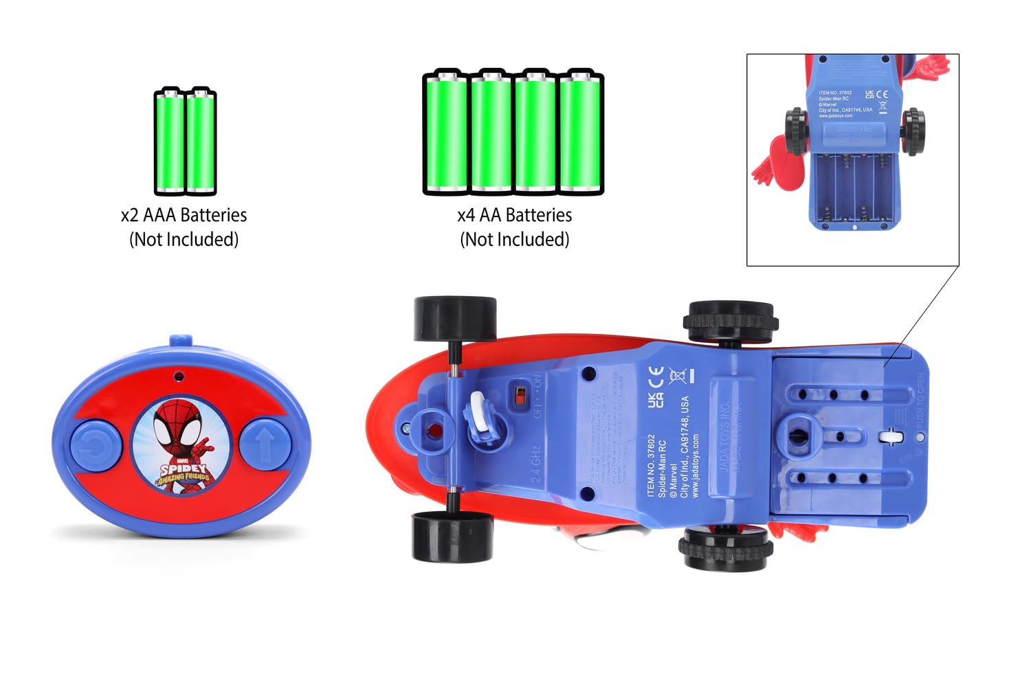 Jada Marvel Spidey Rc Skateboard