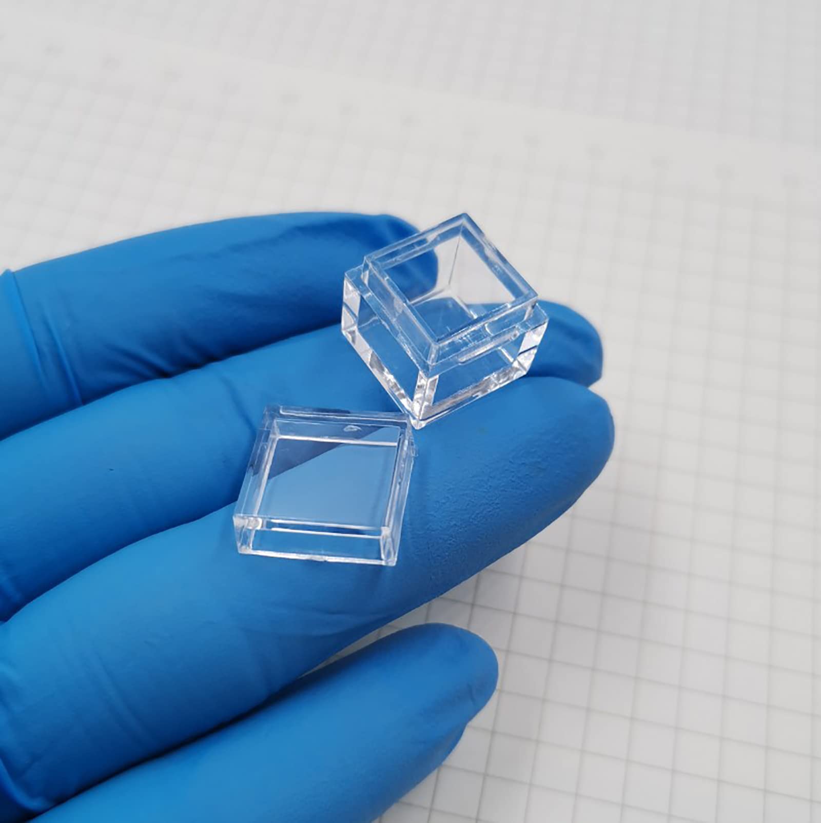 Tihonori Acrylic Box 10Pcs Trays For 10Mm 0.39" Element Cubes Clear Case Periodic Table Bracket For Elements Collections Displays