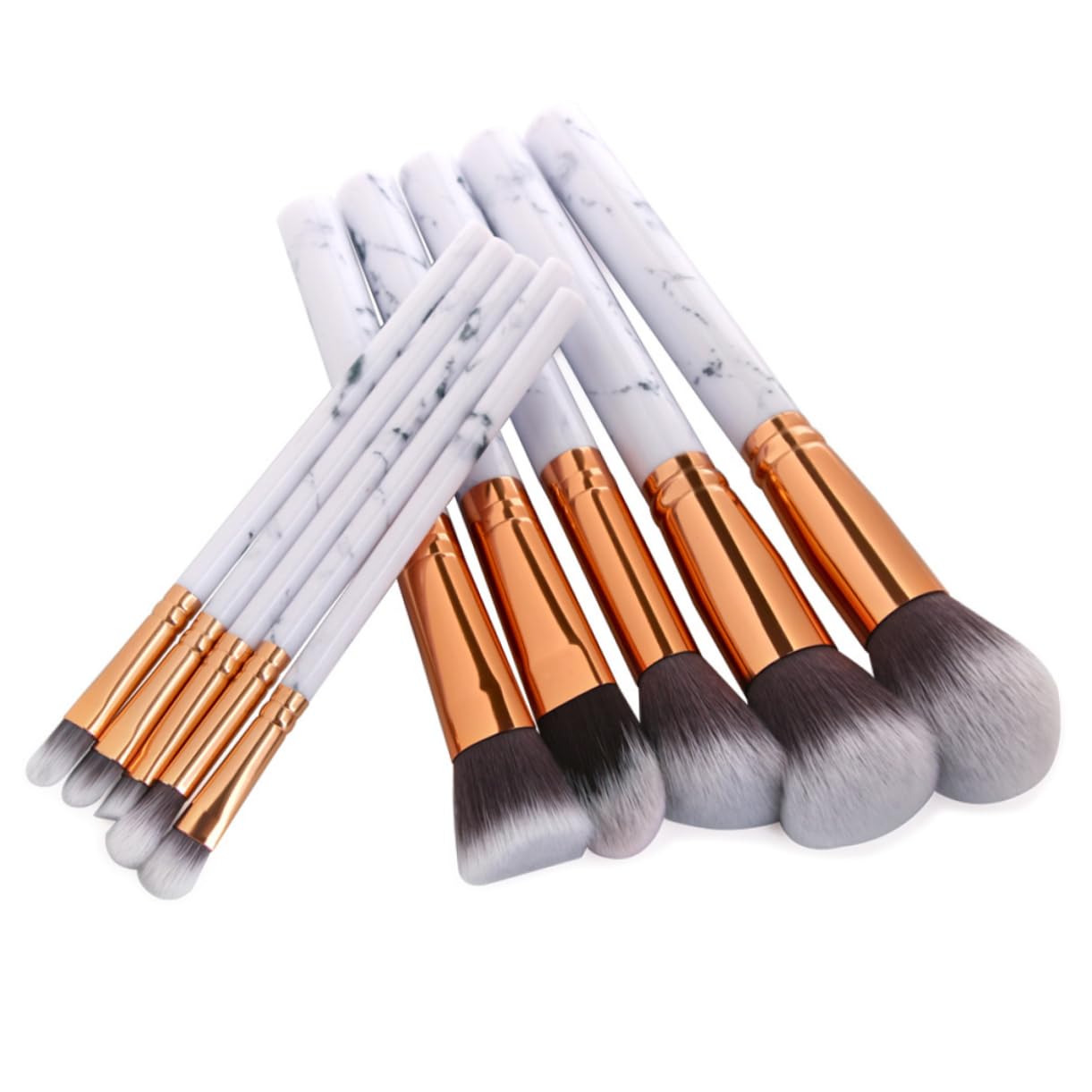 Ipetboom 30piezas Brochas De Maquillaje De Diseño De Mármol Profesional Para Base Sombra De Ojos Rubor y Para Uso Personal o Profesional