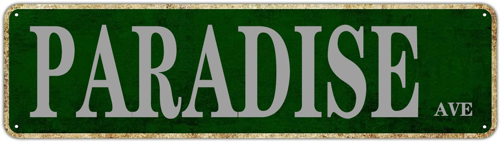 Paradise Ave Retro Tin Signs Aluminum Metal Sign Quotes Home Kitchen Pub Club Wall Yard Pub Club Porch Decor 4x16 Inch