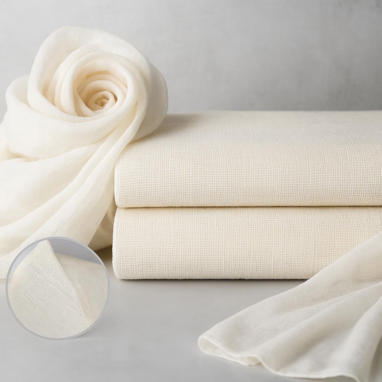 2 PCS Cheese Cloths 20x20 Inch, Reusable and Washable Cheesecloths for Straining,100% Unbleached Pure Cotton Lint Free, Ultra-Fine Cheese Cloth for Baking & Juicing