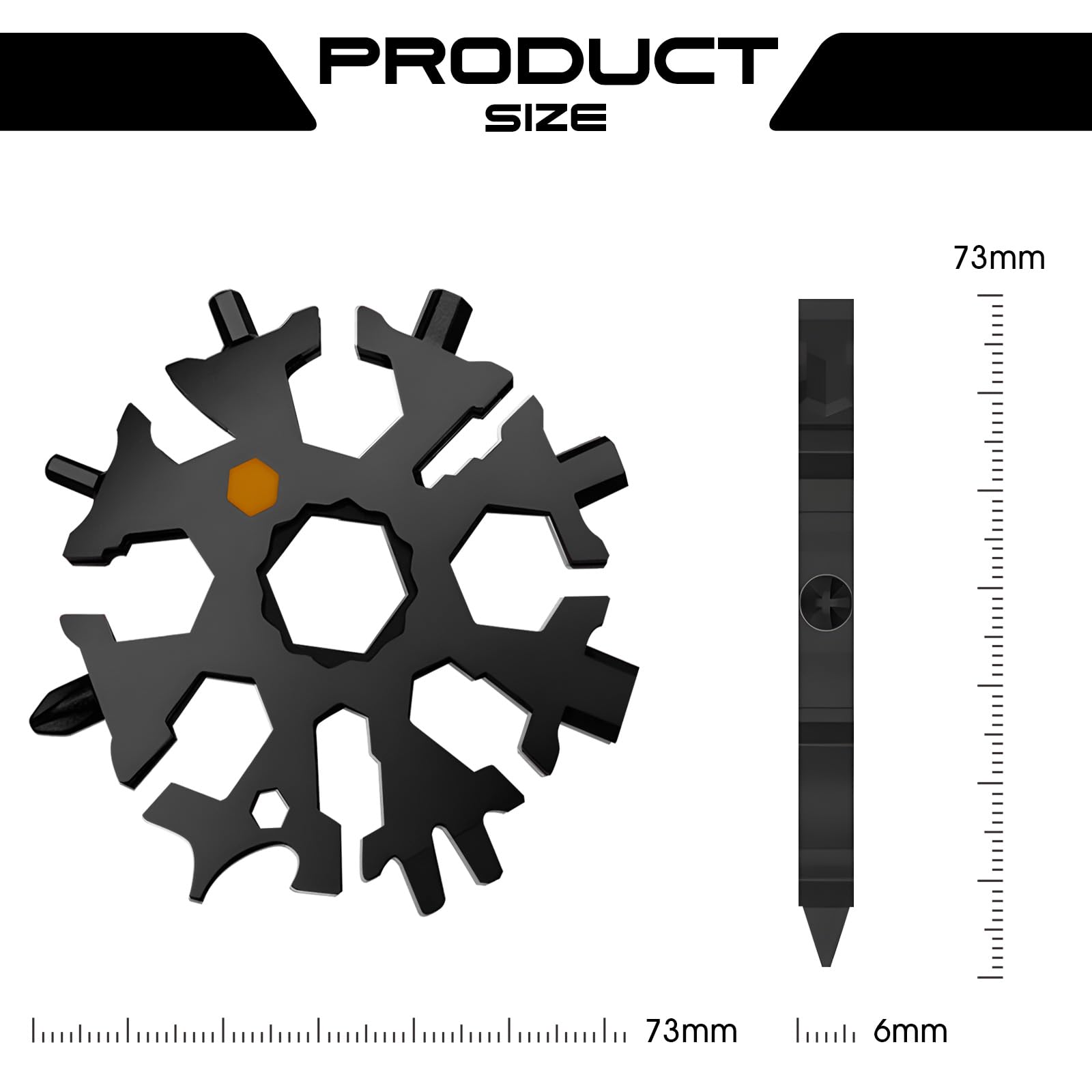 Fathers Day Dad Gifts from Wife Daughter Son,35 in 1 Snowflake Multi Tools Gifts for Him,Stocking Stuffers for Men,Compact and Portable Gadget with Screwdrivers,Wrenches,Bottle Opener(Black)