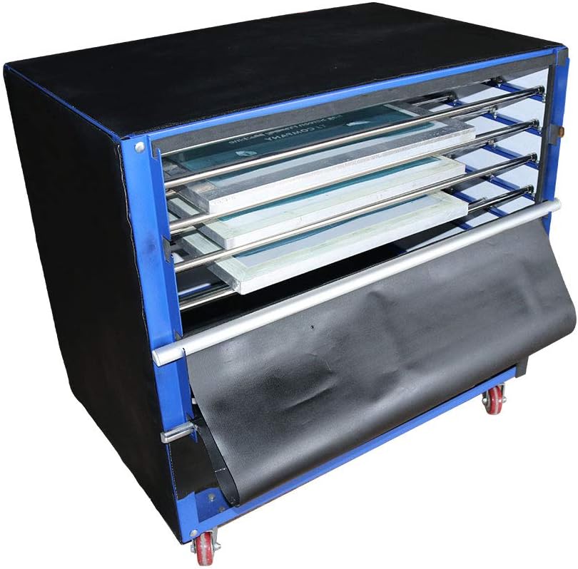 2400W Screen Printing Drying Cabinet 6 Layers Floor Type Max Exposure Size 24 x 35 in Screen Press Warming Machine 110V