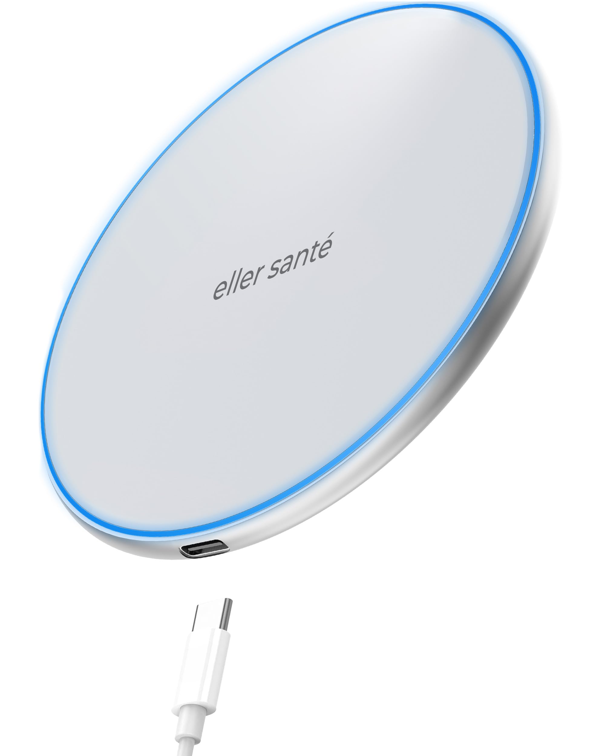 eller santé® 15W Wireless Charger Albany Series Fast Charging Pad PD Qi-Certified Type C Cable for iPhone 15/15 Plus/15 Pro/15 Pro Max, iPhone 14/14 Plus/14 Pro/Max, iPhone 13/12/11 Series- White (B0D675XGVK) Amazon Price History, Amazon Price Tracker
