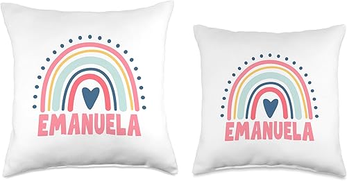 Miniatura 3 de Idea Regalo Personalizzata con Nome Gifts Idea Emanuela Name Custom Woman Myth Legend Pink Birthday Party Throw Pillow, 16x16, Multicolor