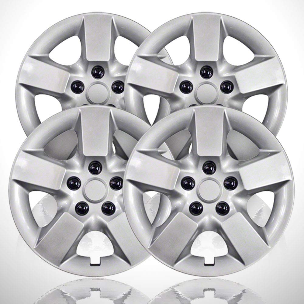 Elite Auto Chrome 4-Pack of 16' Push-on Silver Hubcaps fit for Rogue 2008-2015