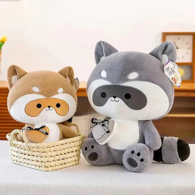 Image of Babique Reccoon Love Buddy Stuffed Plush Animal Soft Toys | Teddy Bear | Ideal for Birthdays & Special Occasions Girls /Boys, Baby Kids - 38 cm (Gray)