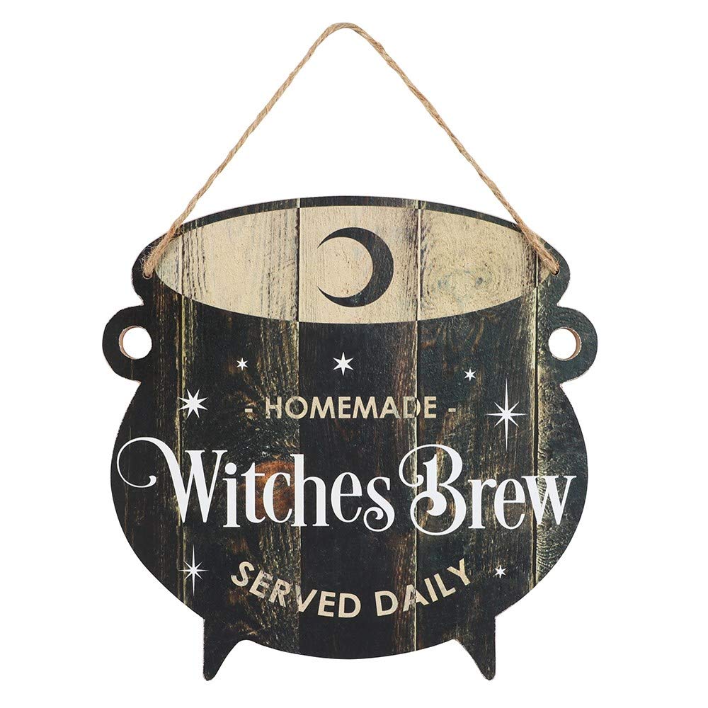 something different Witches Brew Cauldron MDF Hanging Sign, Multicolor, (HA_29030)
