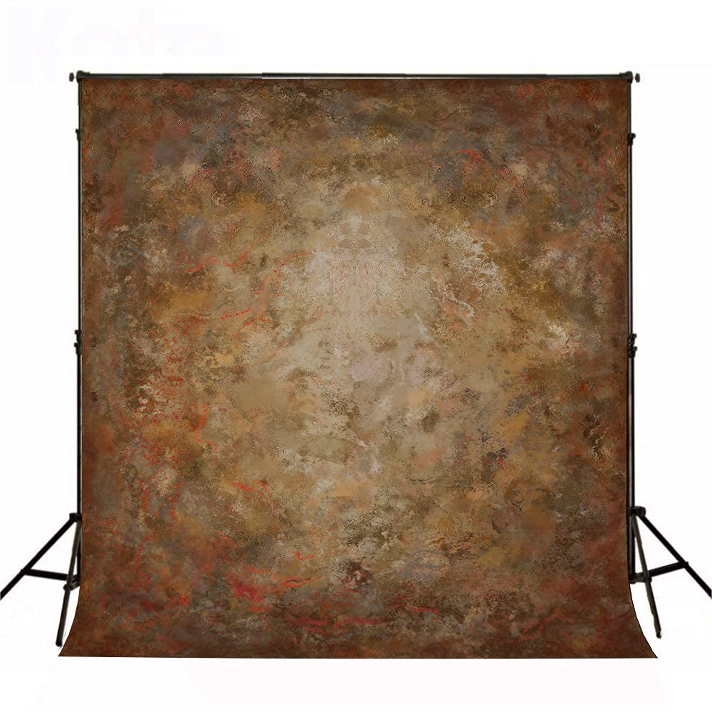Kate 10x10ft(3x3m) Vintage Rusty Backdrops Microfiber Brown Paint Abstract Photo Backdrop Retro Portrait Background