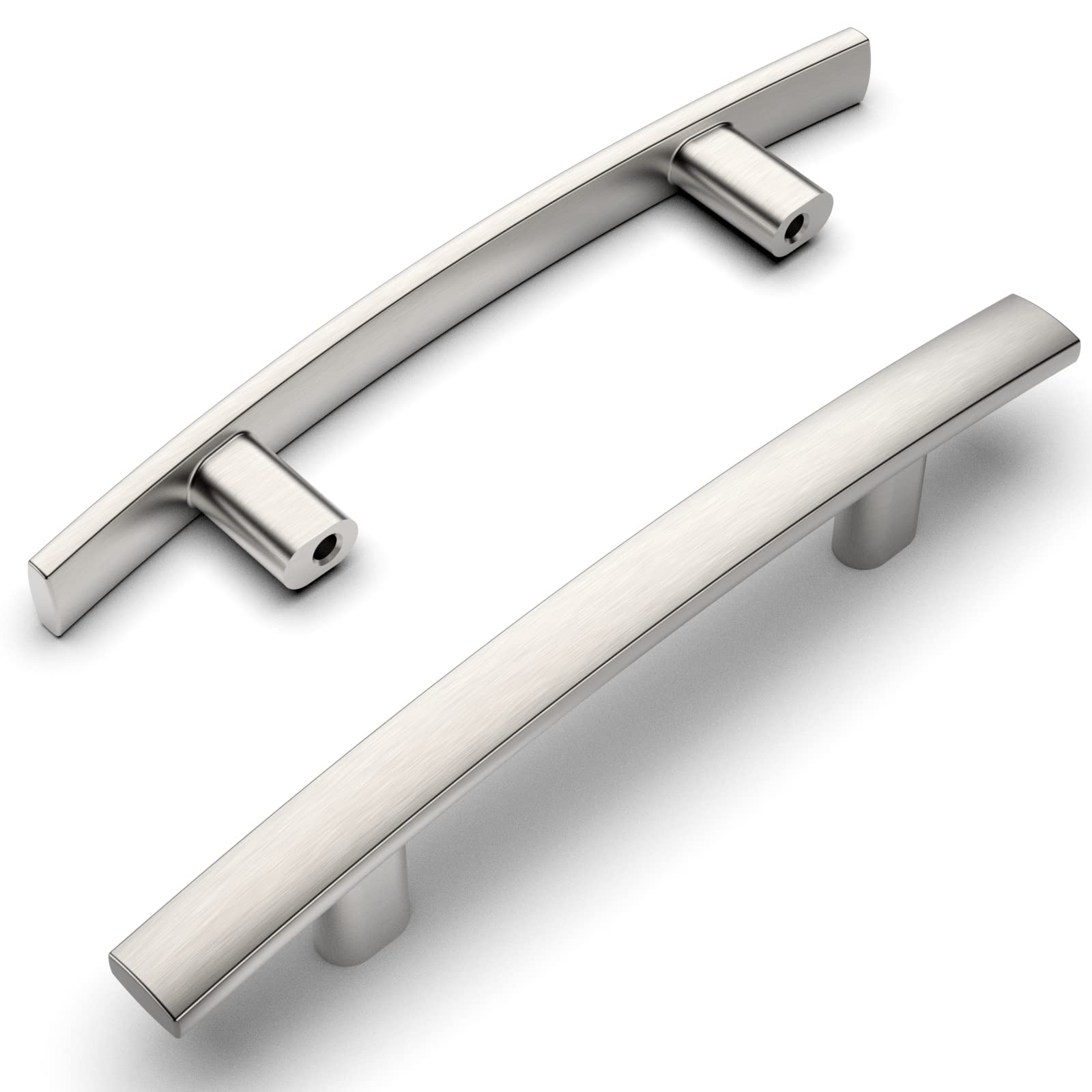 Amerdeco 25 Pack Brushed Satin Nickel 3 Inch(76mm) Hole Centers Kitchen Cabinet Pulls Hardware Kitchen Handles for Cabinets Cupboard Handles Drawer Pulls ZH0003