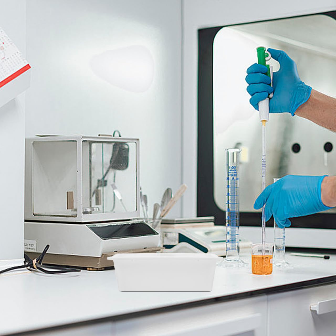 ULTECHNOVO 3 vassoi quadrati da laboratorio per esperimenti chimici, a prova di perdite, in plastica robusta per forniture