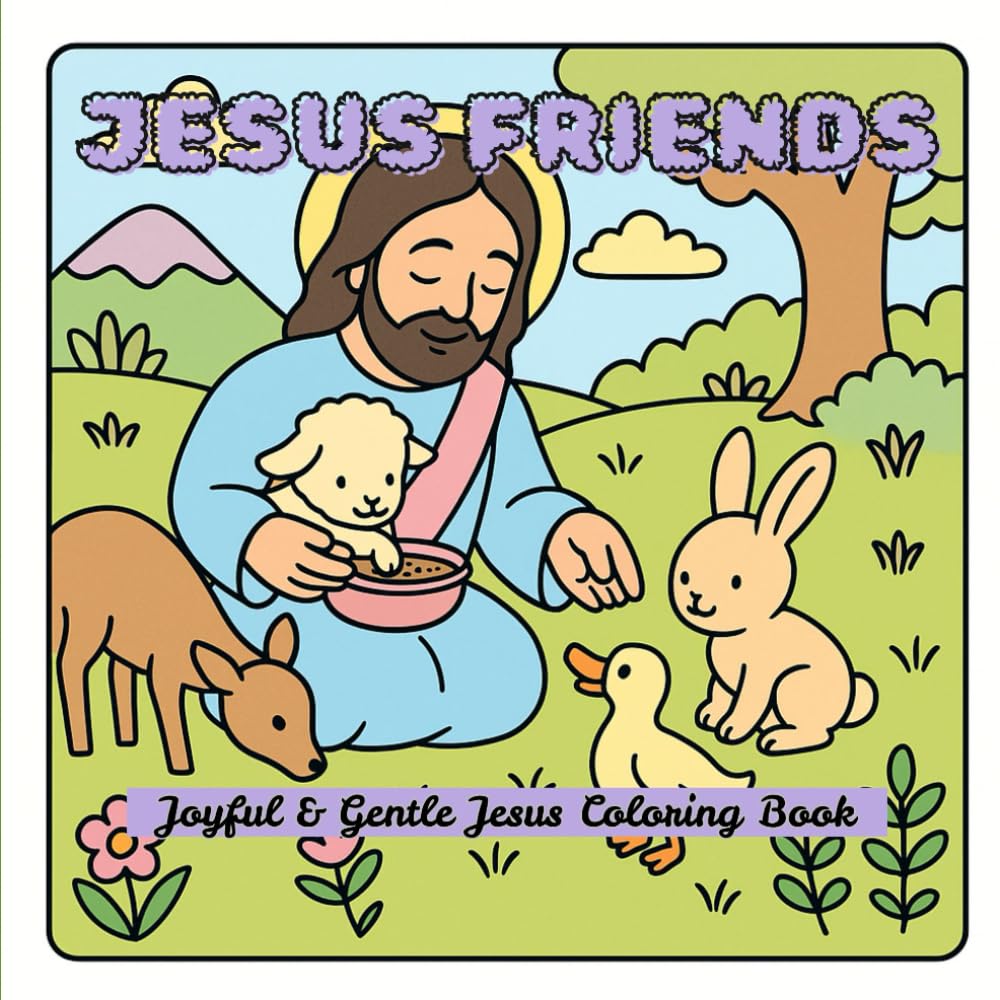 Jesus Friends: Joyful & Gentle Jesus Coloring Book