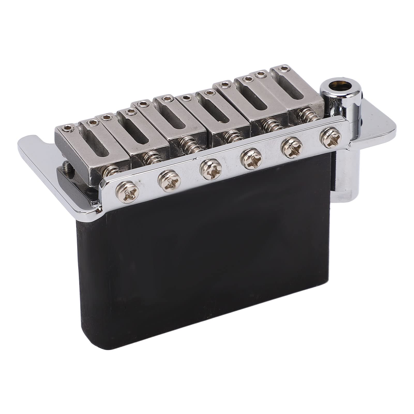 tremolo per chitarra elettrica, set di selle per ponte a 6 corde, parti di ricambio per strumenti professionali, con pregevole fattura, robusto metallo, argento lucido, per la