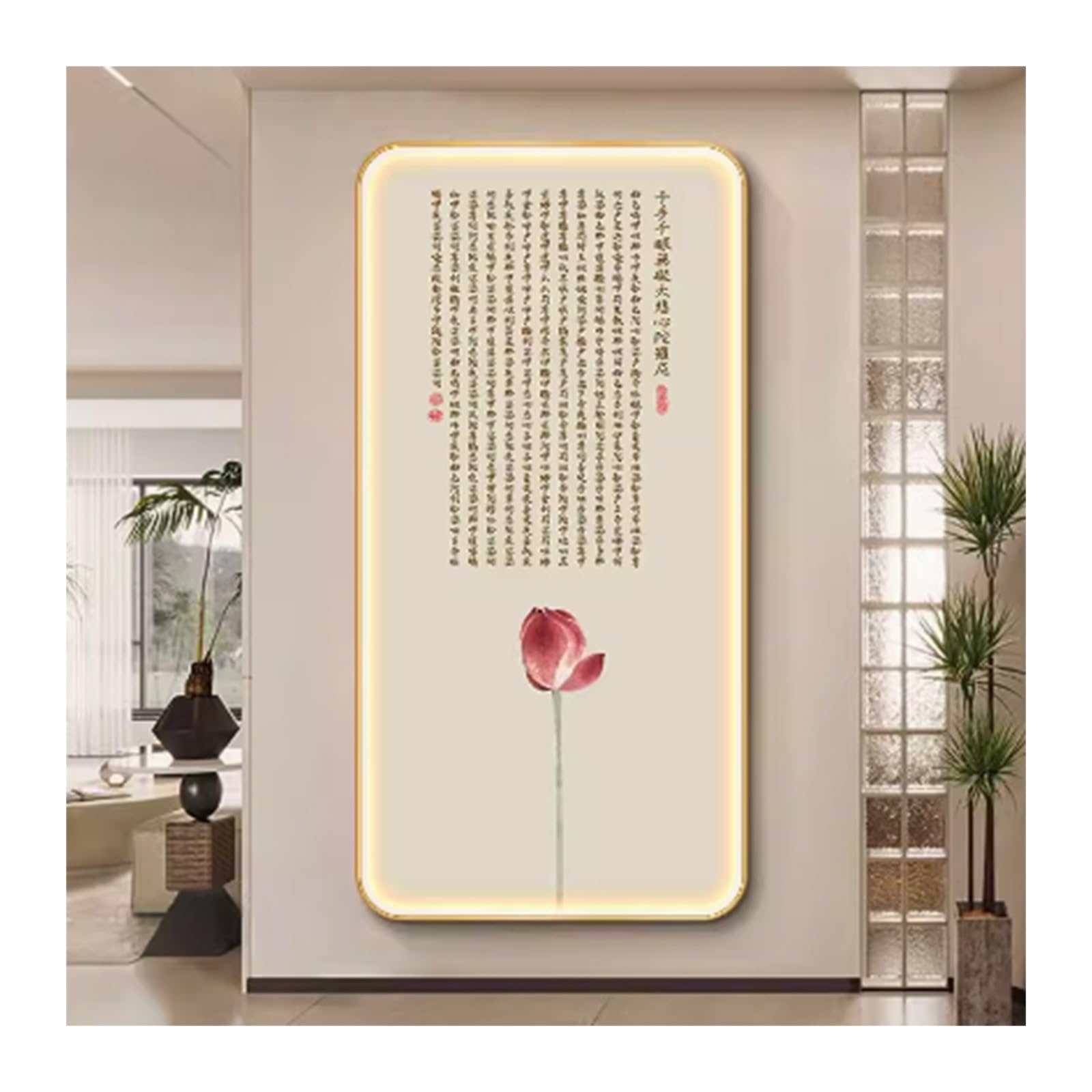 Amazon.co.jp: 掛け絵を飾る 新しい中国風の書道と絵画玄関装飾