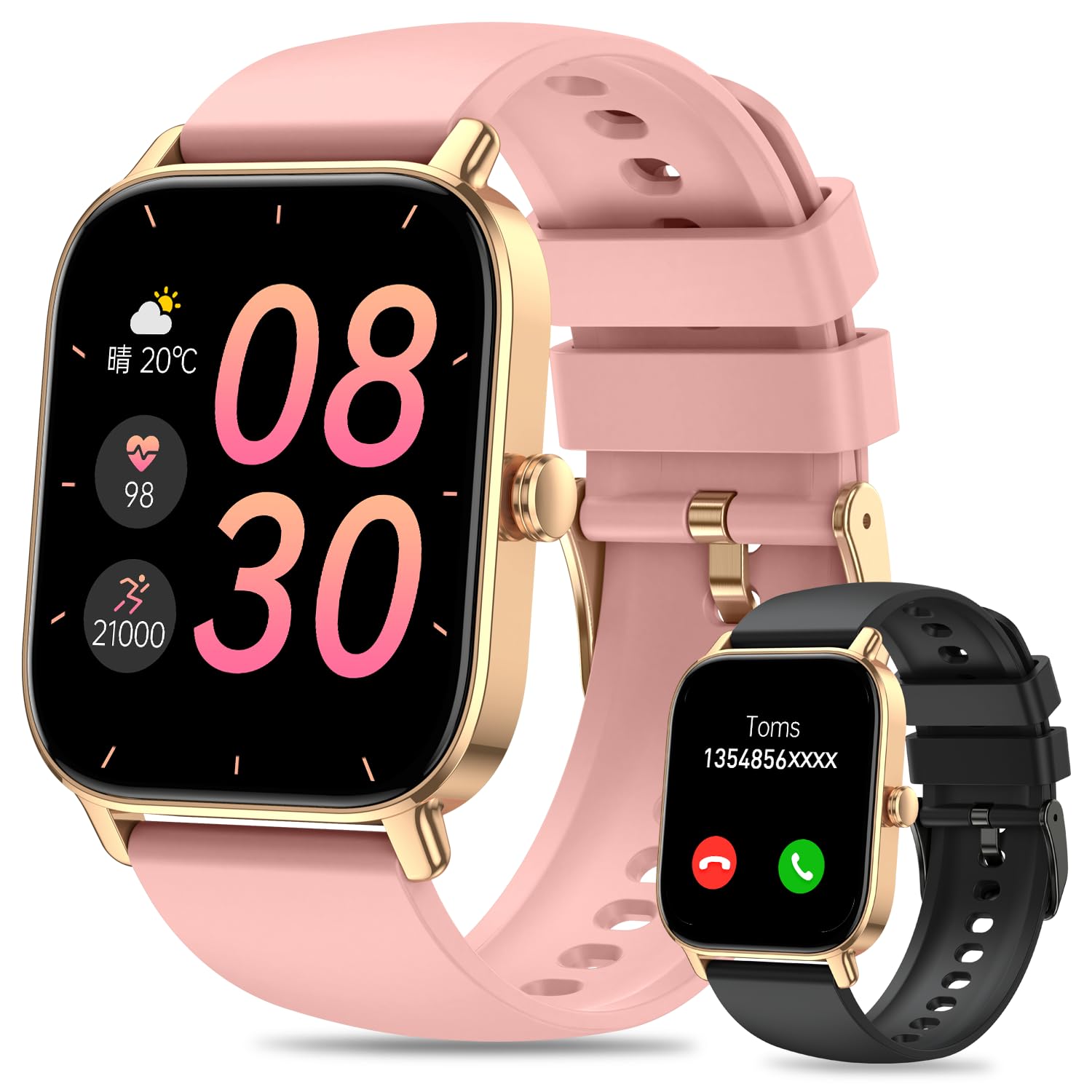 Smart Watch for Men Women Fitness Make Answer Call Digital Mens Watches Waterproof Running Pedometer Smartwatch for Android