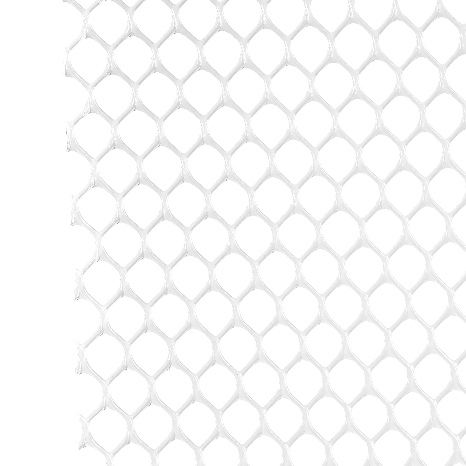Rouleau de grillage en plastique pour poulailler - 40 cm x 10 m - Grillage hexagonal blanc pour jardin, balcon