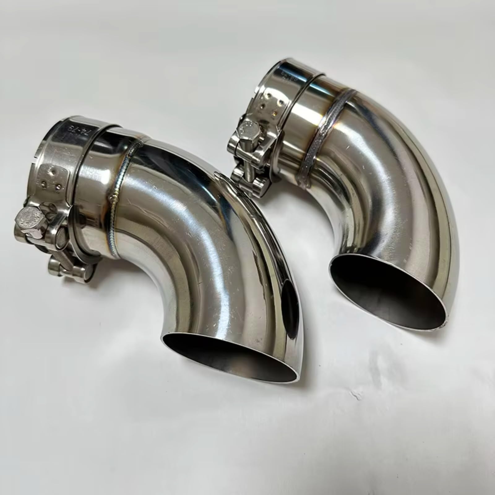 Tubo De Cola De Coche Repuestos Para Automóviles Supresor De Tubo Escape Conexión Codo Salida Acero Inoxidable Cola Tubo Escape(77mm)