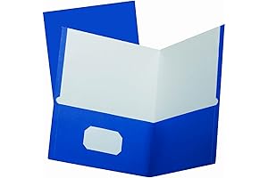 Oxford School Grade Two-Pocket Folders, Blue, Letter Size, 25 per Box (50754)