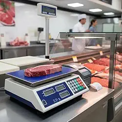 Balança Comercial Digital Até 40kg Função Tara E Zero Superfície Em Inox Painel LCD Alimentação Por Cabo Alta Precisão Para Uso Comercial E Industrial Bivolt